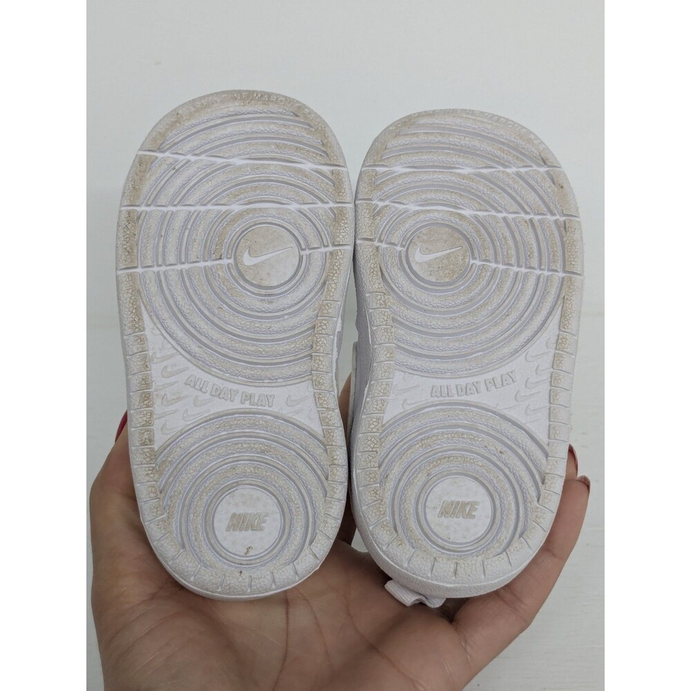 NIKE AIR FORCE 1 LOW RISE WHITE/WHITE SNEAKERS SHOES UNISEX  SIZE 5C TODDLER - Picture 6 of 6